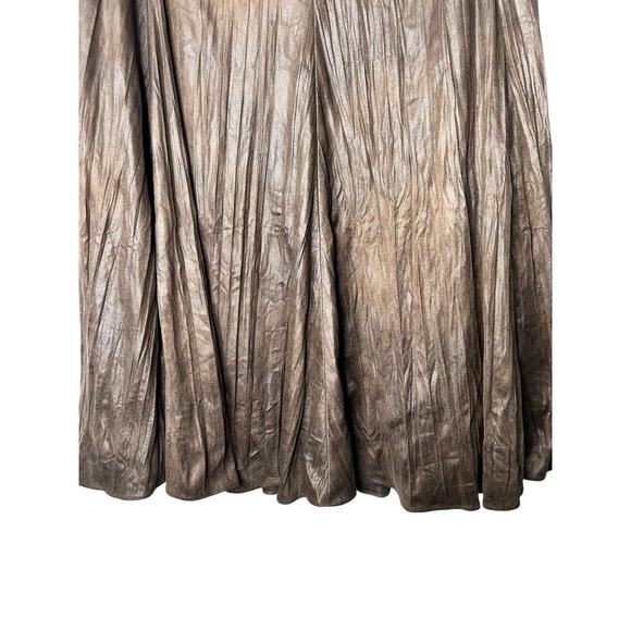 Vintage Reba Skirt Womens Size 14 Brown Velvety Flowy Boho Prairie A-Line Maxi - Picture 3 of 12